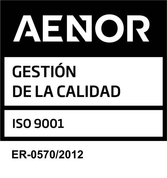 Sello de calidad AENOR ISO 9001